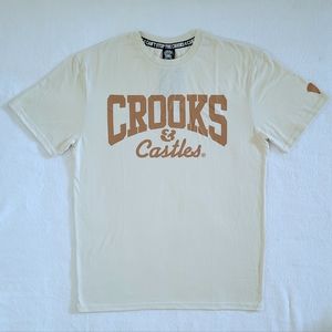 Crooks💰 & Castles🏰 Cream Logo Tee👕 - NWT